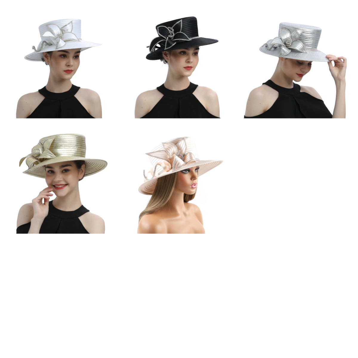 Suitable Most Satin Cloth Church Hat Deluxe Unique Pography Wedding H image 55