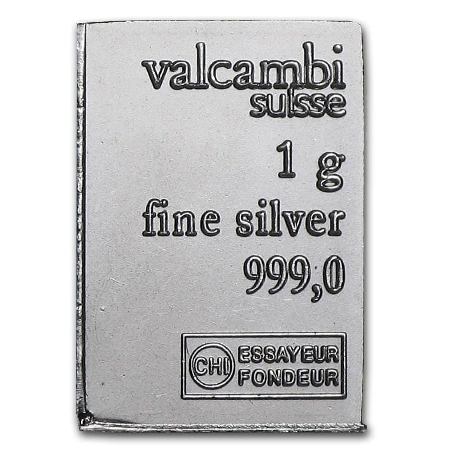 1 gram Silver Bar Valcambi .999 Fine image 0