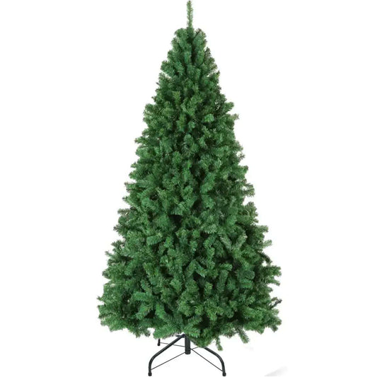 6-Ft Christmas Tree Pine Hinged Artificial Holiday Tree W/ 1000 Tips Metal Base