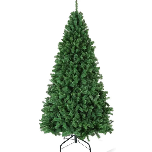 6-Ft Christmas Tree Pine Hinged Artificial Holiday Tree W/ 1000 Tips Metal Base