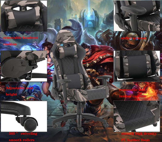 US Warehouse Computer Desk Chair Gaming Chair Office Swivel Chairs with headrest