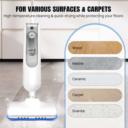 12 IN 1 Electric Steam Mop with 120 Degree Rotatable Head for Floor Cleaning,50