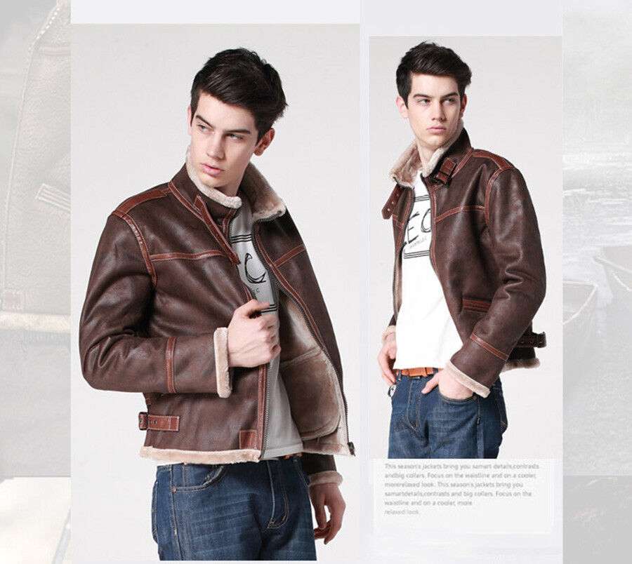 Leon S Kennedy Motorcycle Faux Leather Jacket Men'S Winter Fleece Plush Riders Ja