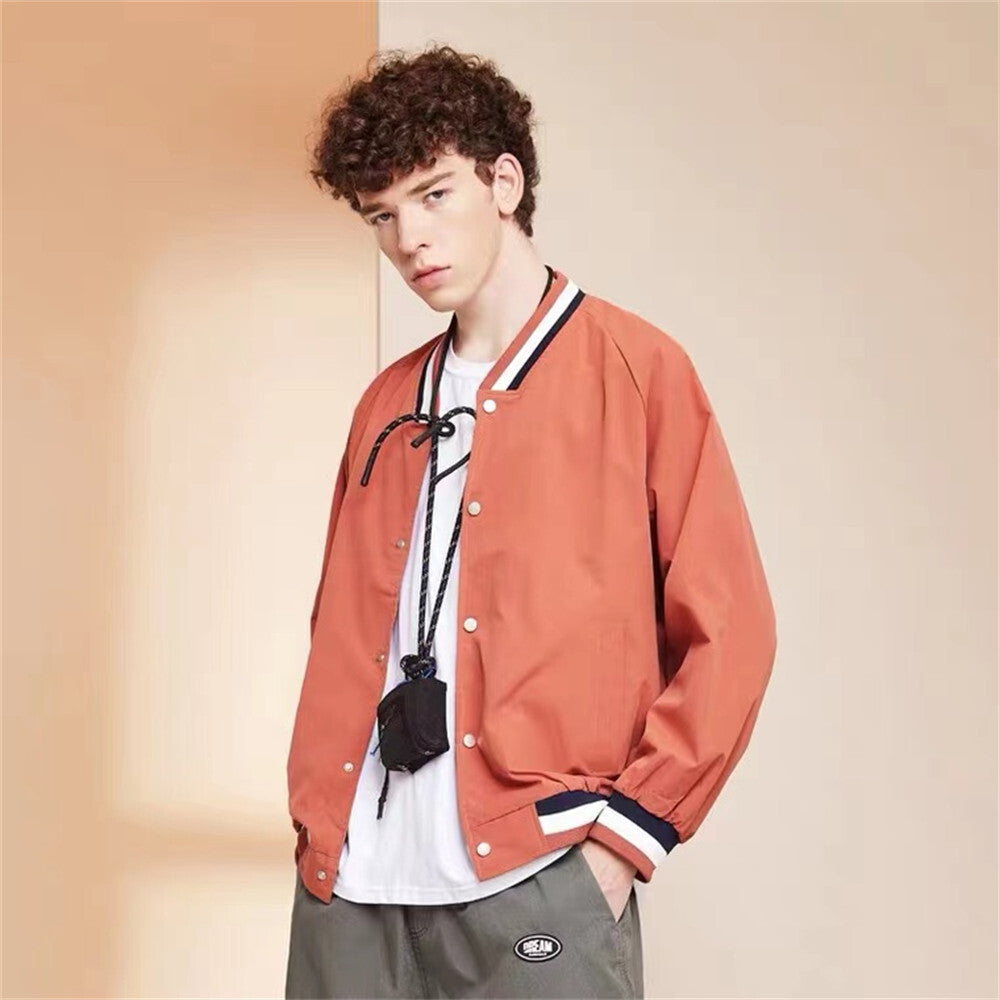 Men Bomber Jacket Casual Fall Winter Jacket Coats Outwear Windbreaker