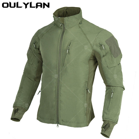 Oulylan Men Warm Bomber Jacket Camouflage Hooded Coat Windbreaker Men's Waterpr