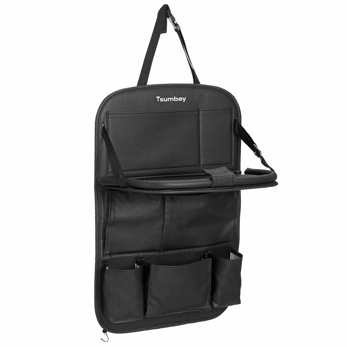 Car Foldable Backseat Organizer Tablet Her Storage Pocket Cover Multi-Function