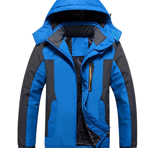 Men Winter Fleece Lined Thickened Ski Jacket Windproof Waterproof Thermal Par