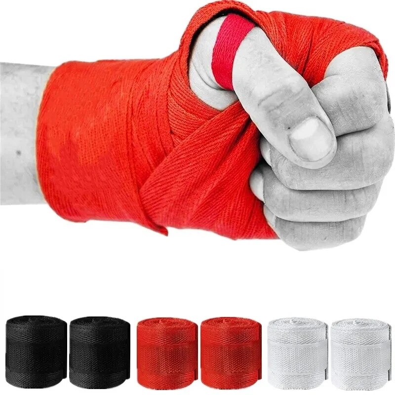 2 Roll Of Cotton Boxing Bandage Wrist Wraps Combat Protect Boxing Sport Kickbox
