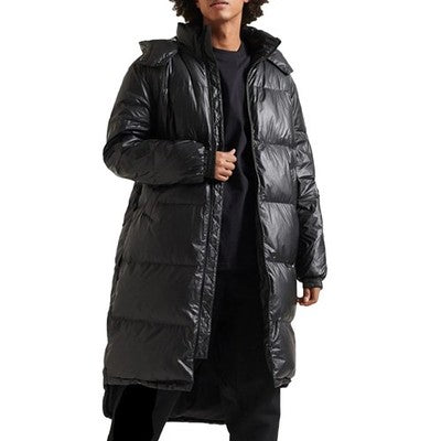 2024 Men'S Warm Down Jackets Autumn Winter Large Size Black Long Cotto
