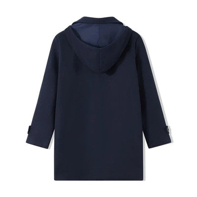 Men s Winter Duffle Coat Loose Fit Classic Wool Blend Long Sleeve
