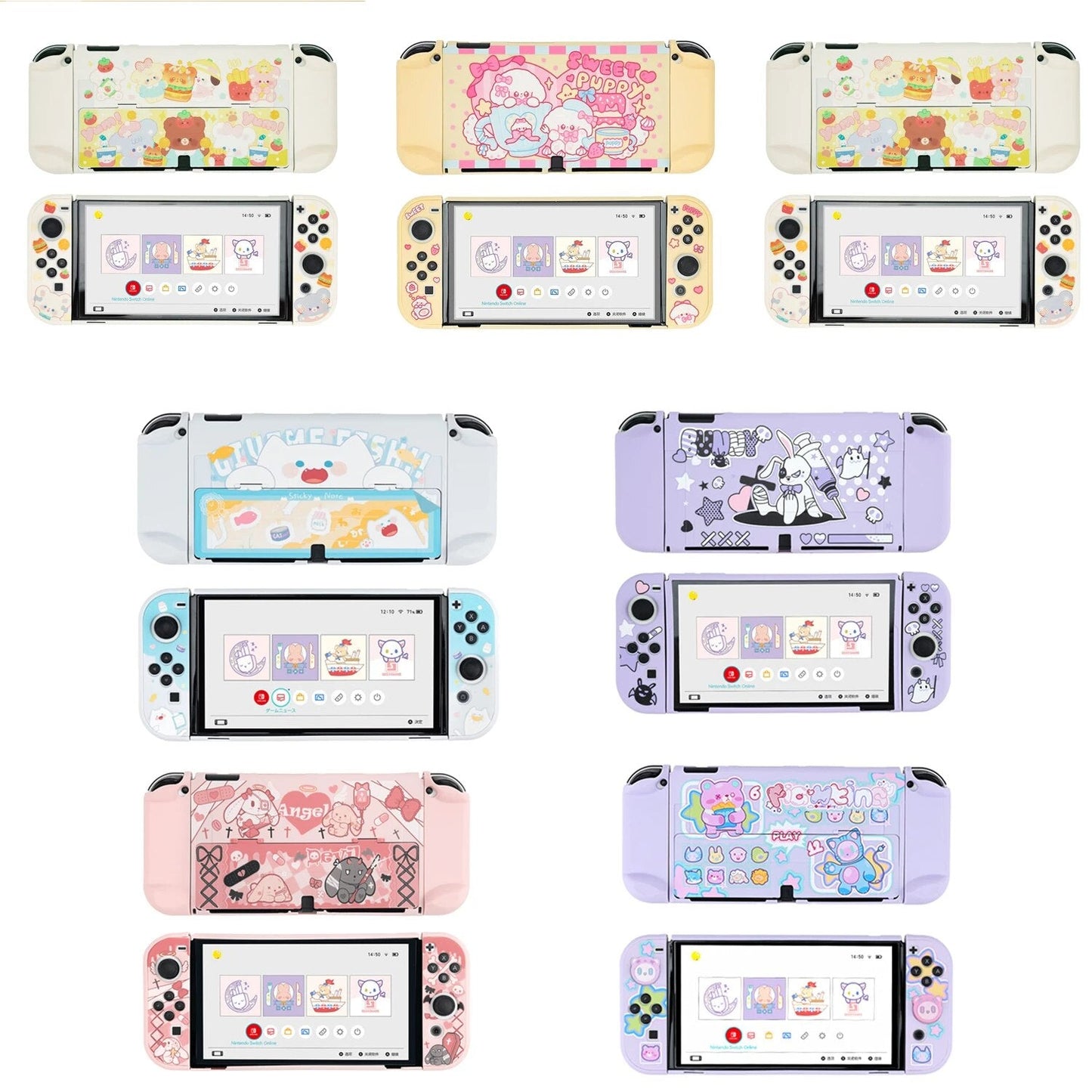 GeekShare Protective Case Kawaii Cartoon Design Split Cover Protective Shell Fo