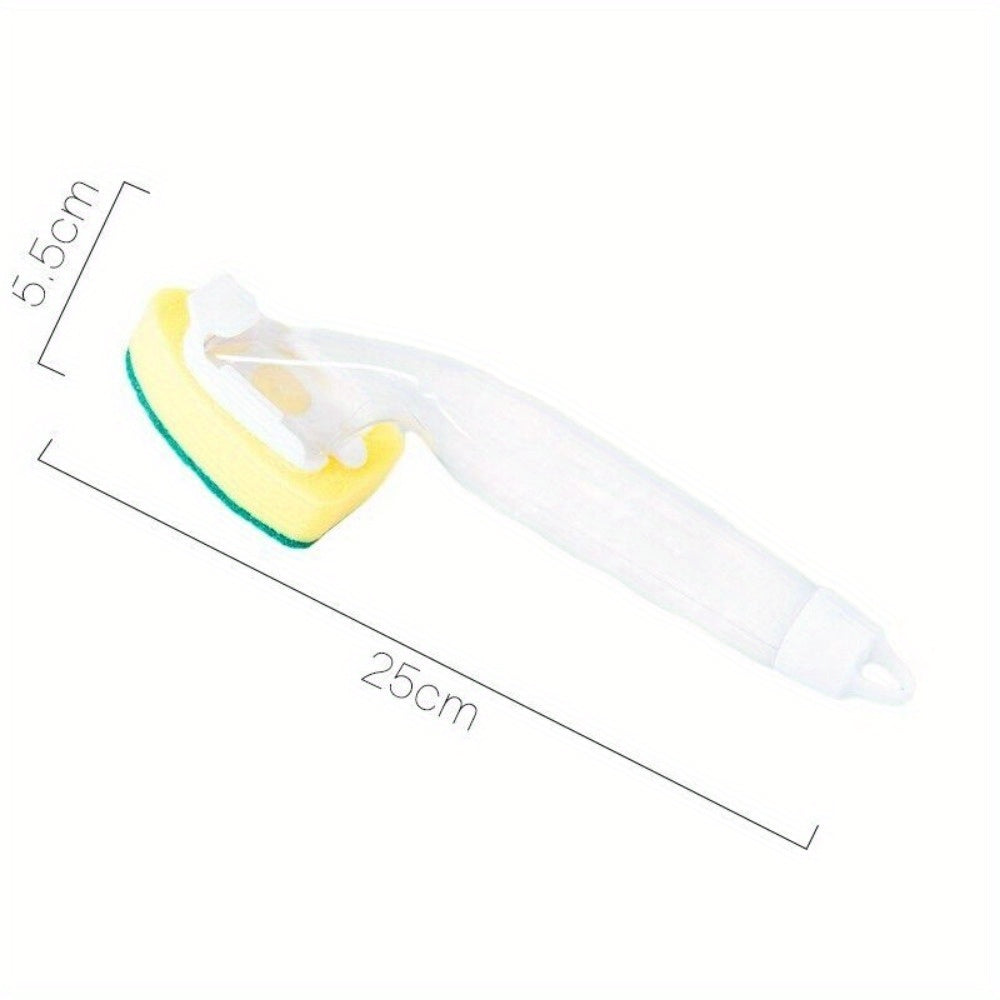 Sponge Kitchen Cleaning Pad long handle cleaning brush Scrubber Dish Washing NEW image 6