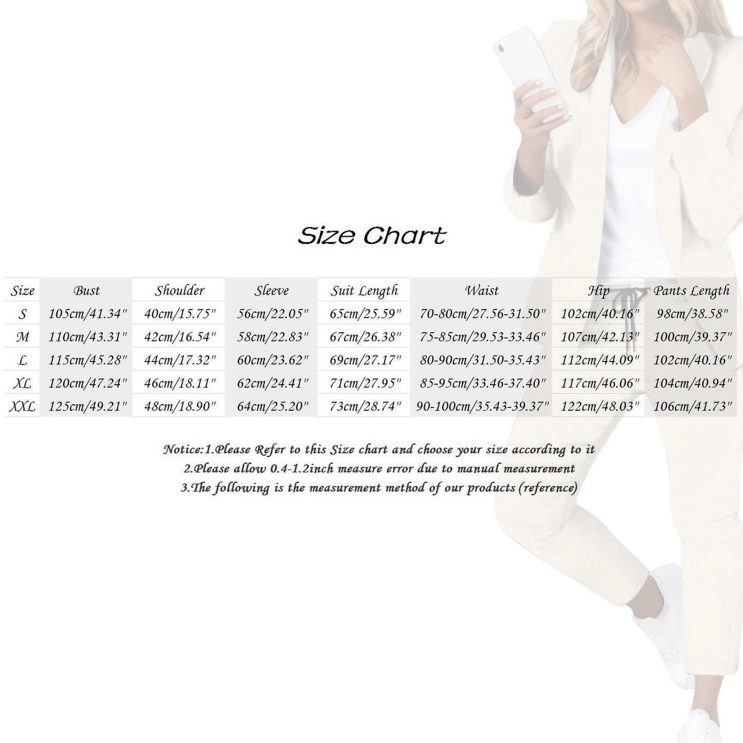 Women's Cardigan Blazer Top And Pants Solid Color Elegant Sporty Jacket Suit Se image 10
