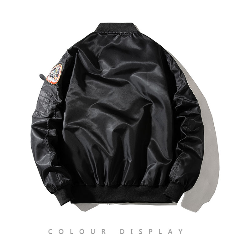 Fashion Men Bomber Jacket Pilot Jackets Military Badge Embroidery Baseball Coat image 5