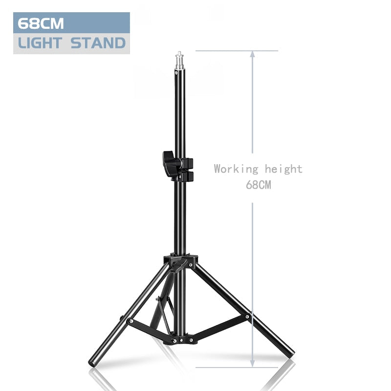 37/68/100/150/200CM Selfie Light Tripod 1/4 Screw Head Photography Portable Sta