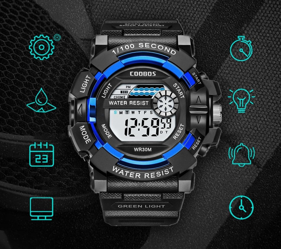 Fashion Men's LED Digital Watch Date Sport Outdoor Electronic Watch for Men Top image 9