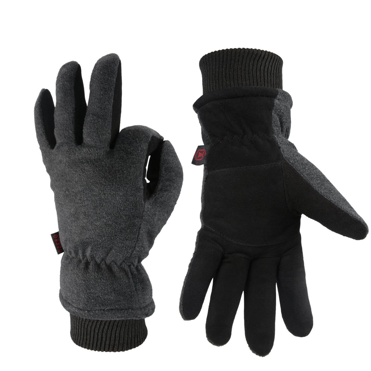 OZERO Winter Gloves -30°F Cold Proof Deerskin Suede Leather Insulated Water-Res image 0