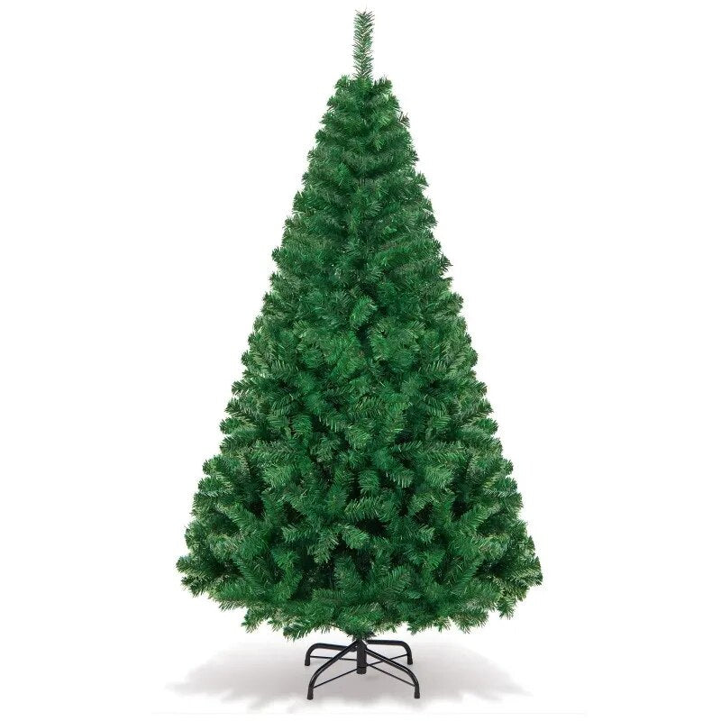Vebreda 6ft Premium Christmas Tree, Pine Hinged Artificial Holiday Tree W/ 1000