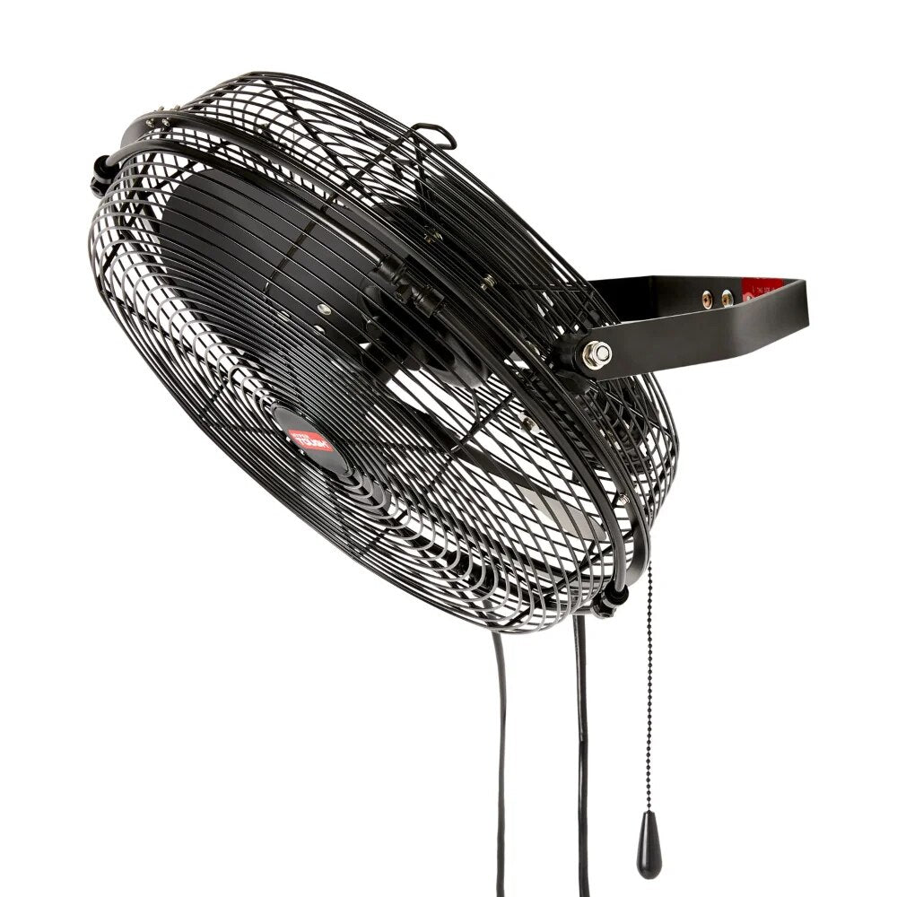 14 Inch Outdoor Wall Fan With Misting Kit, 3 Blades, Black image 0