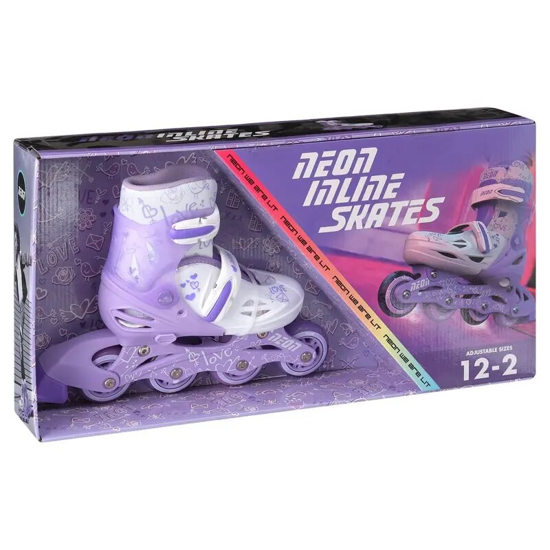 Skates LED Roller Blades for Girls, Size 12-2 Adjustable, Purple image 5