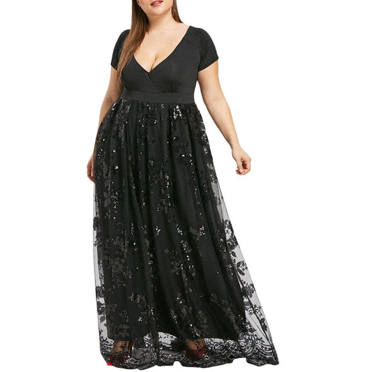 New Maxi Dresses For Women Plus Size Bohemian Beach Summer Sundress V-Neck