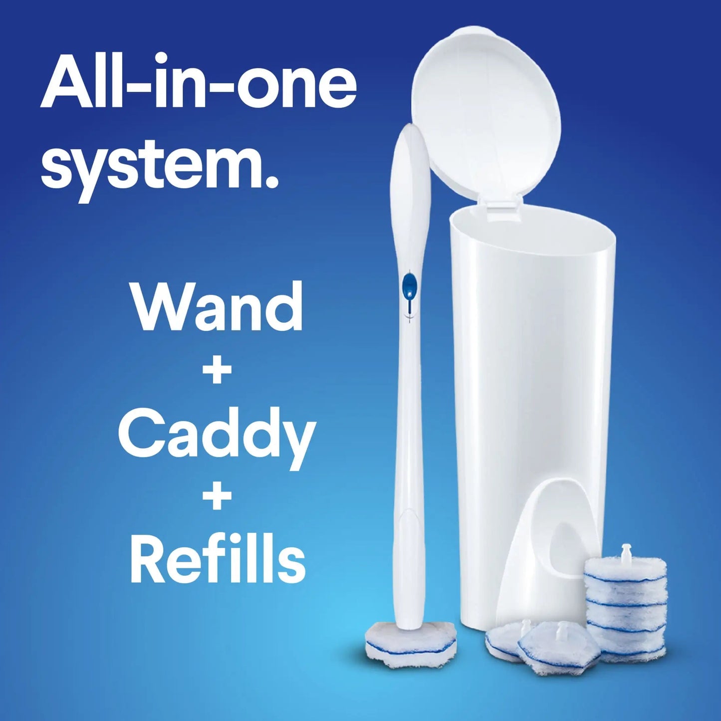 (3-Pack) Disposable Toilet Brush Cleaning System Disposable Scrubbing Pads