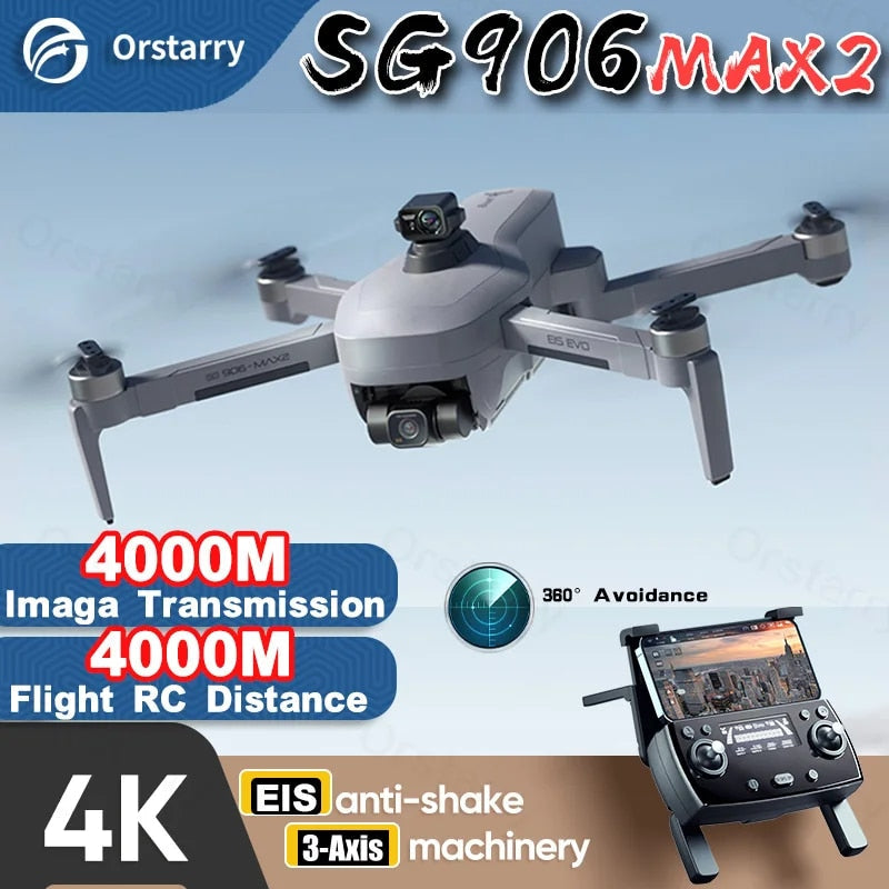 2023 NEW SG906 MAX2 FPV EIS 4K Camera 4Km Drones 3-Axis Gimbal Bru