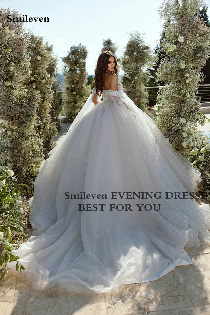 Smileven Boho Wedding Dress Beach Sweetheart Lace Appliques Bride Dresses Robe image 3