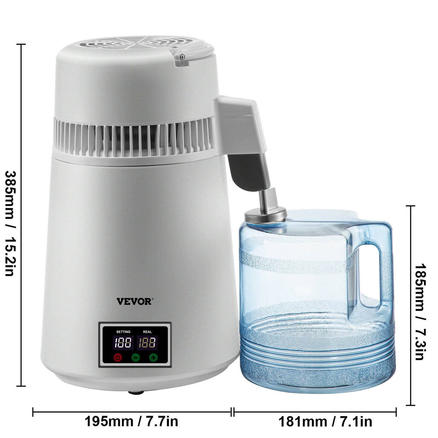 VEVOR 4L Pure Water Distiller Dental Distilled Water Filter Electric Distillati image 8