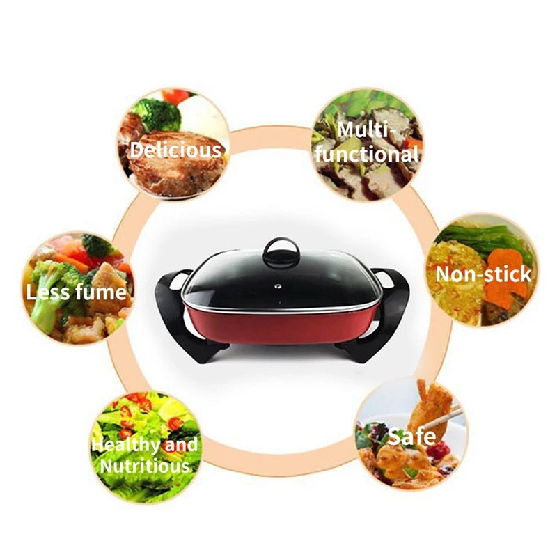 Multi functional household square pot instant pot electric pot no oil s image 0