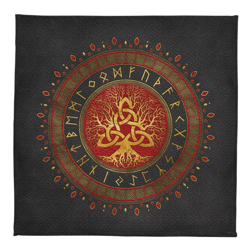Tree Of Life Tarot Tablecloth Spiritual Rune Celtic Knot Altar Cloth Pagan Divi image 5