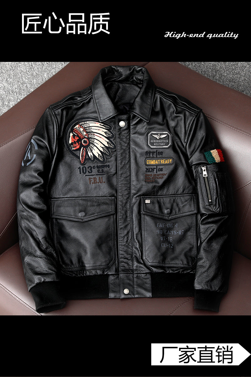 New Military Jacket Men's Vespa Motorcycle Ma1 Aviator Pilot Air Man Jacket Thi image 6