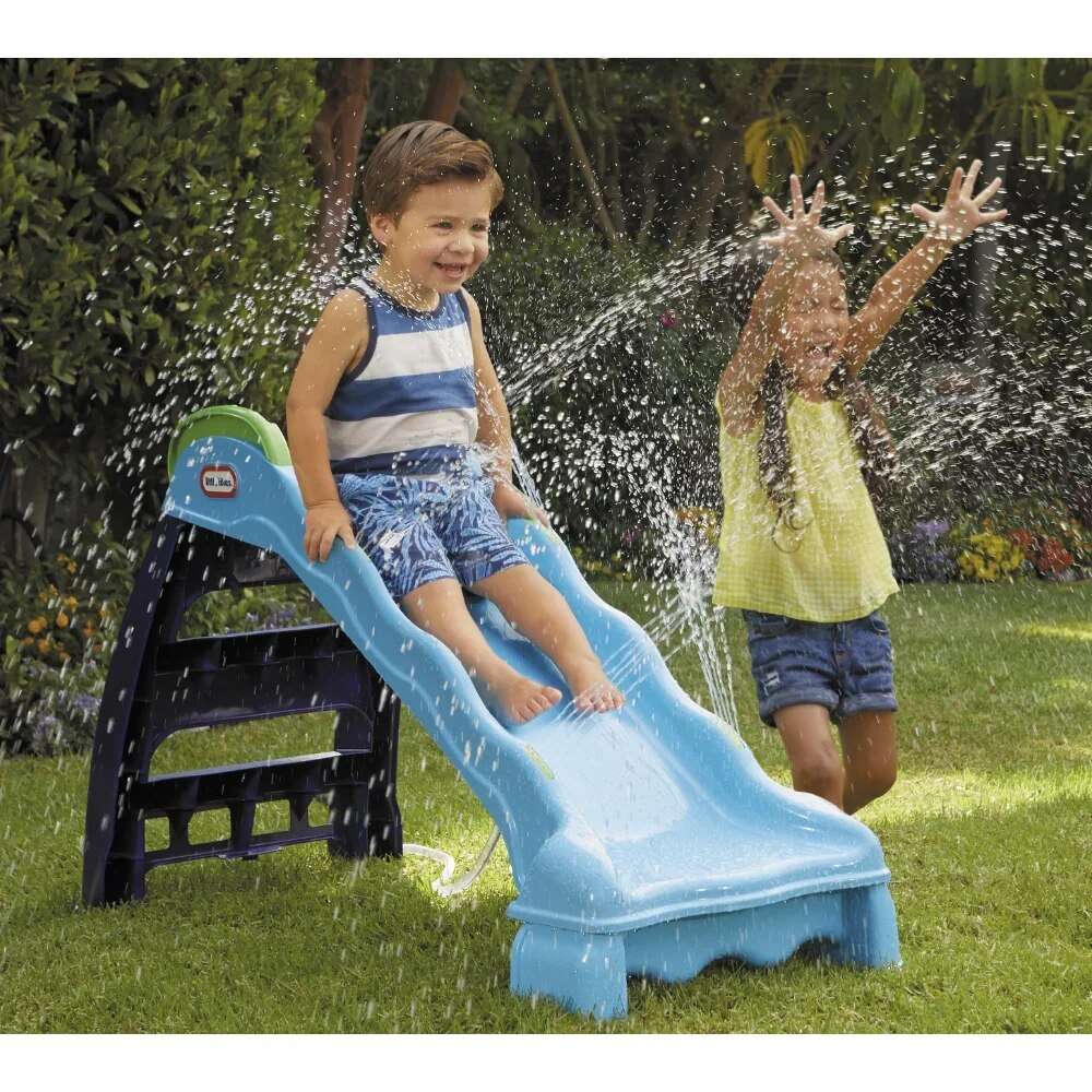 Outdoor-Indoor Wet Or Dry Slide Playground Slide With Foldable For Easy Storage