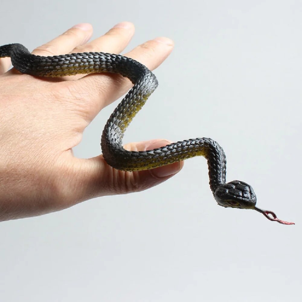 45cm Realistic Fake Rubber Snake Toy Prank Trick Toy with Tongue Stick Out for image 2
