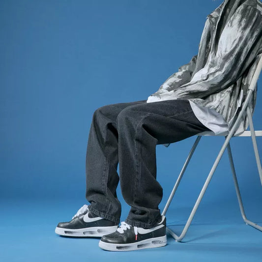 Wide-leg Jeans Men's Fashion Casual Korean Jeans Mentreetwear Loose Hip