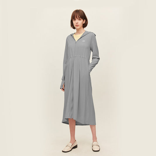 US Stock OhSunny Womenunscreen Trench Long Coat New UPF50+ Sun