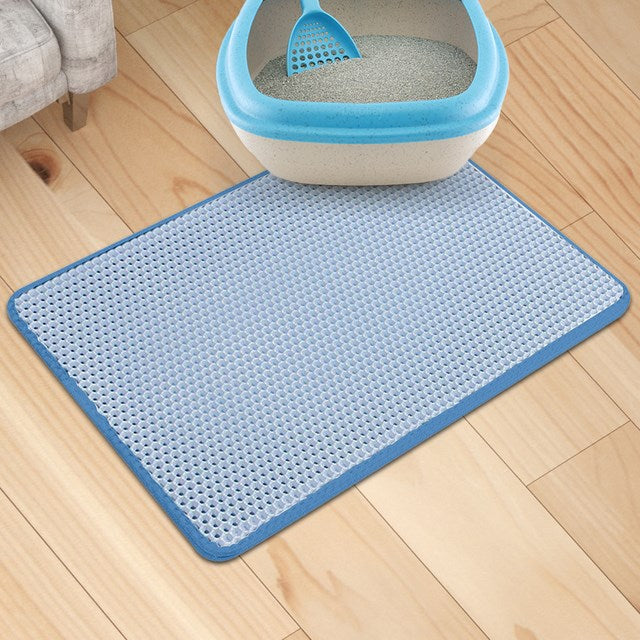 Waterproof Pet Cat Litter Mat Double Layer Pet Litter Box Mat for Cat Non-slip
