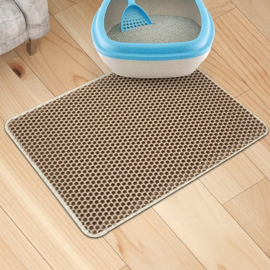 Waterproof Pet Cat Litter Mat Double Layer Pet Litter Box Mat for Cat Non-slip