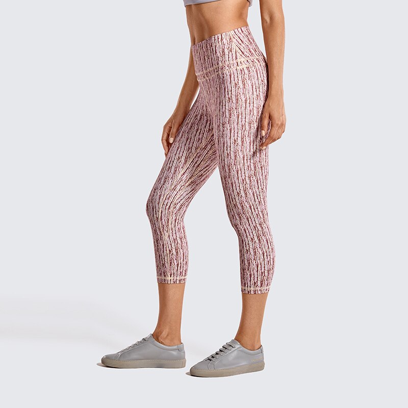 SYROKAN Women High Waist Crop Capri Leggings Workout Pants Naked Feeling -19 I