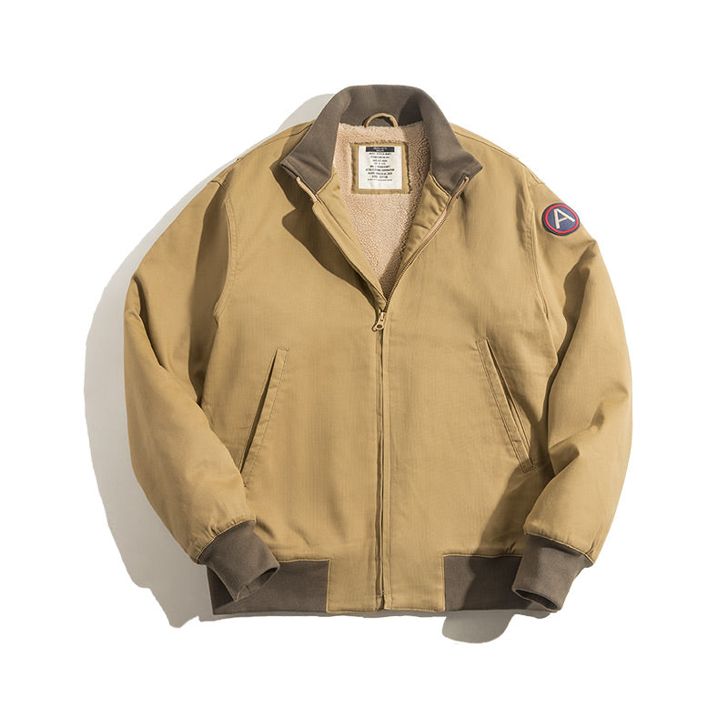 Maden Men Brown Flight Jackets Vintage Pilot Aviator Monocycle Jacket