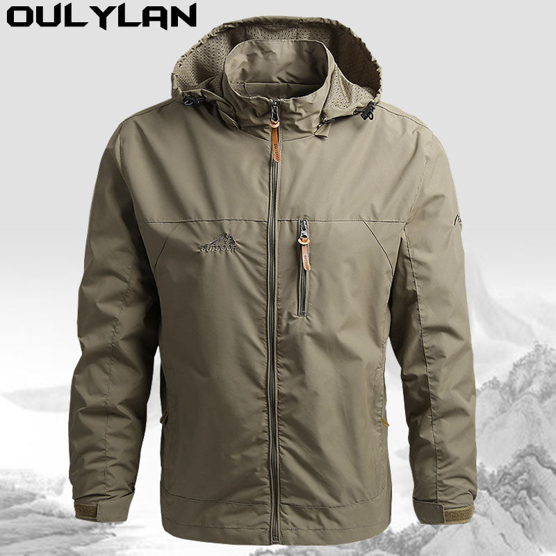 Oulylan Men's Windbreaker Military Field Jackets Outerwear Men's Tactical Waterpro