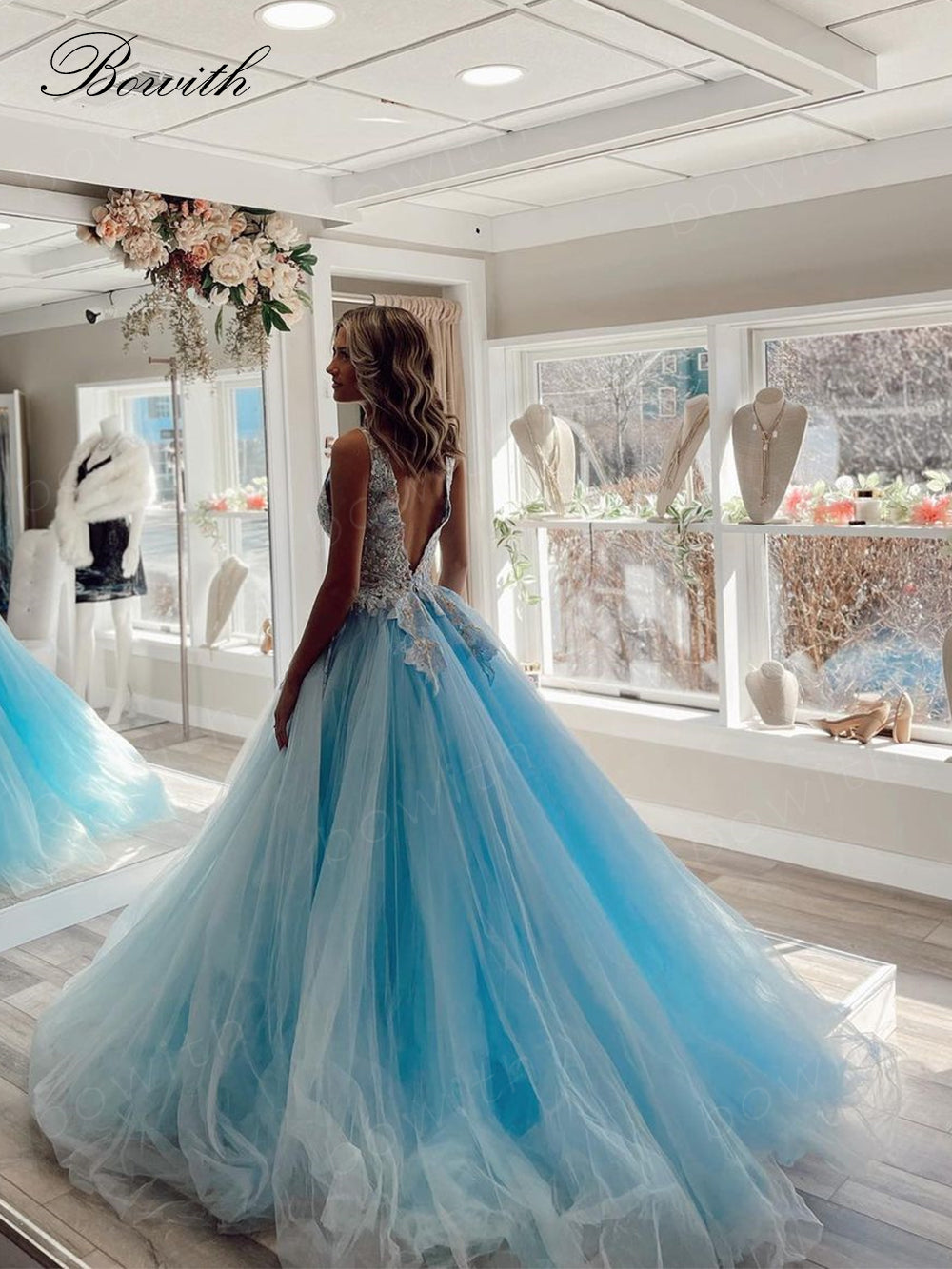 Bowith Formal Prom Dresses A Line Homecoming Dress for Cocktail Party Applique