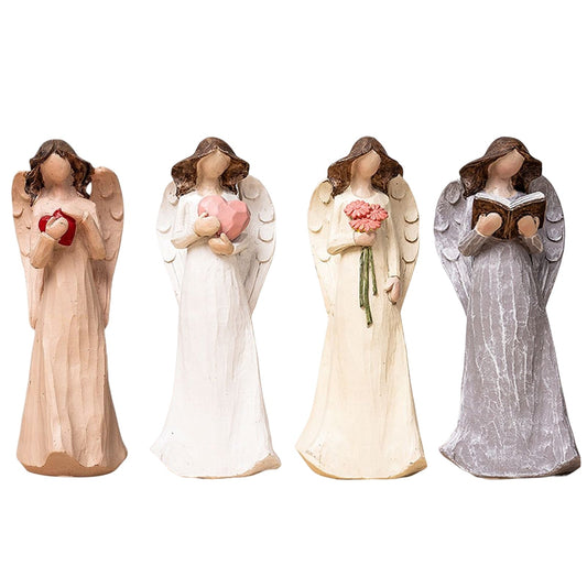 Resin Angel Elf Statue Art Color Painted Bonsai Decorative Angel Sculpture Hand