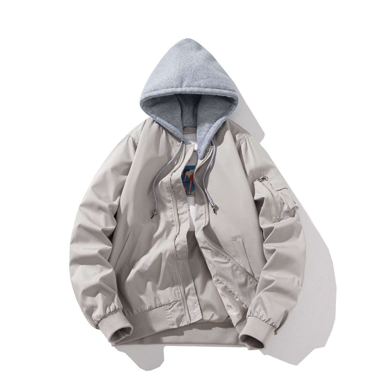 Men's Bomber Jacket Autumn Winter Pilot Jacket Women's Fashion Solid Baseball Coat