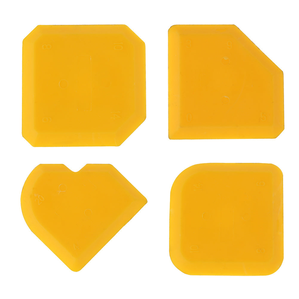 4Pcs Silicone Glass Cement Scraper Sealant Grout Remover Home Finishing Caulking