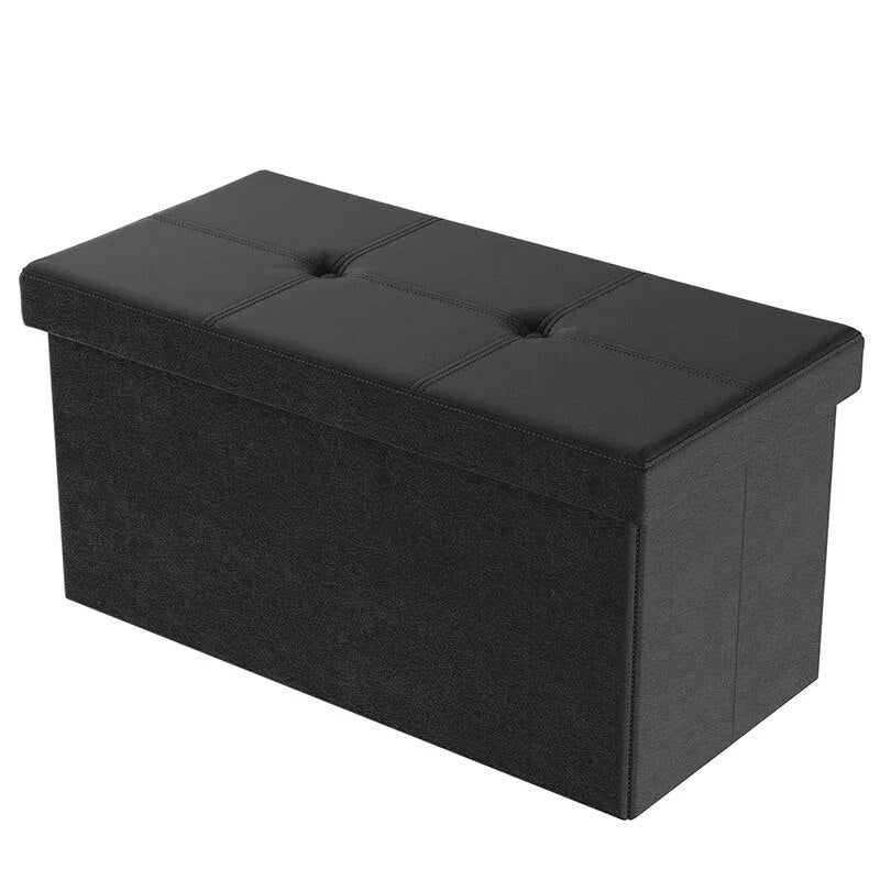 30 InchLarge Storage Benches Foldable Stool with Storage Space Home Sofa Seat B image 0