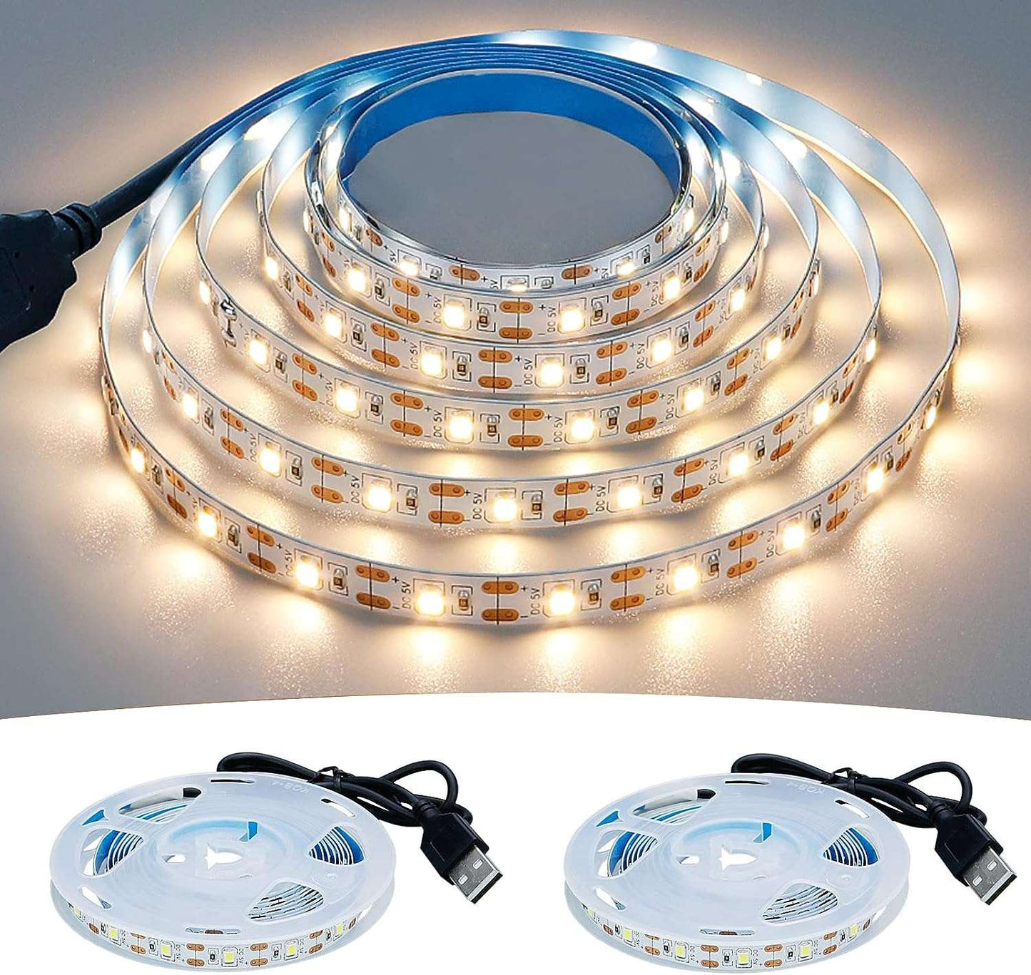 DC 5V USB LED Strips 2835 White Warm White LED Strip Light TV Background Lighting
