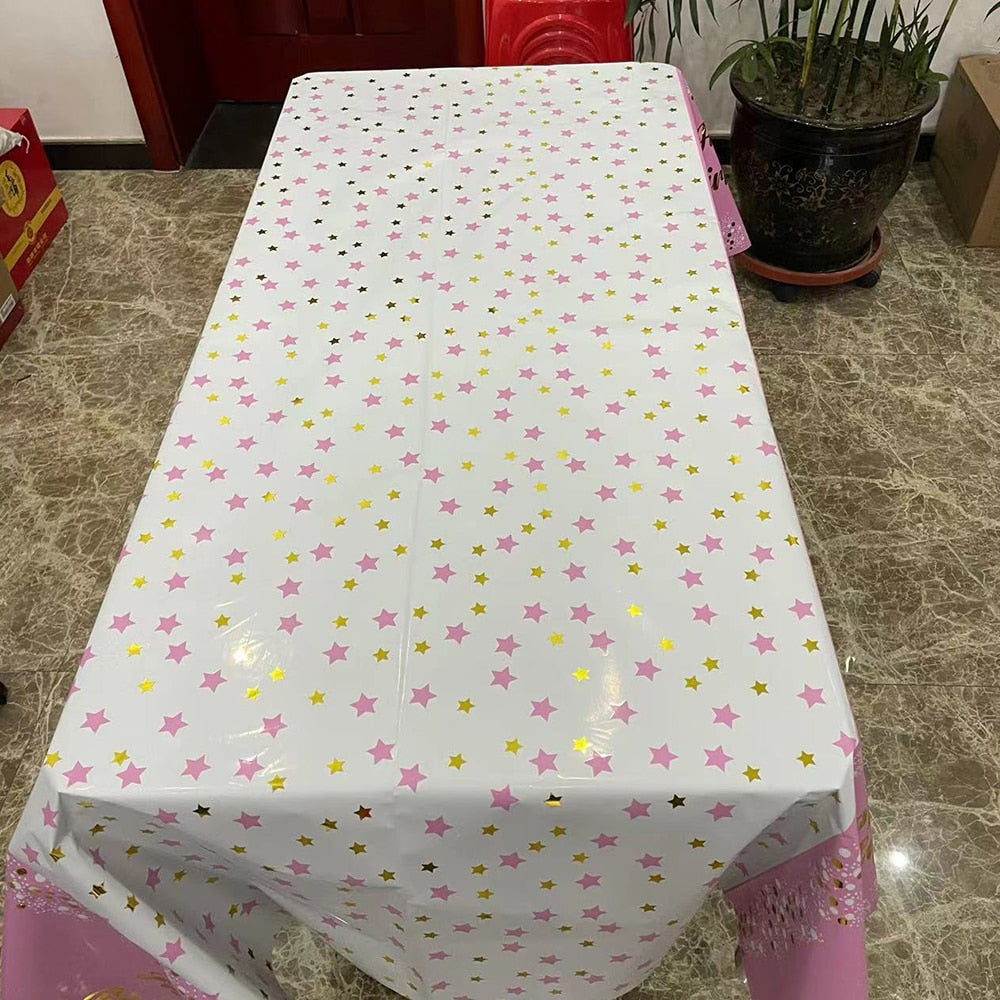 Rectangle Happy Birthday Party Tablecloth Birthday Party Dining Decorations Kid image 10