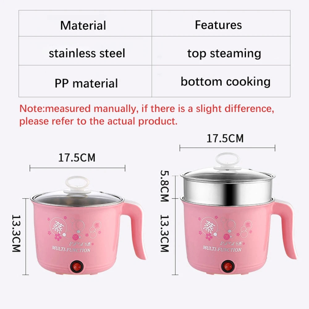 Electric Cooker Home Multifunction Pot 1-2 People Heating Pan Cooking Pot M image 10