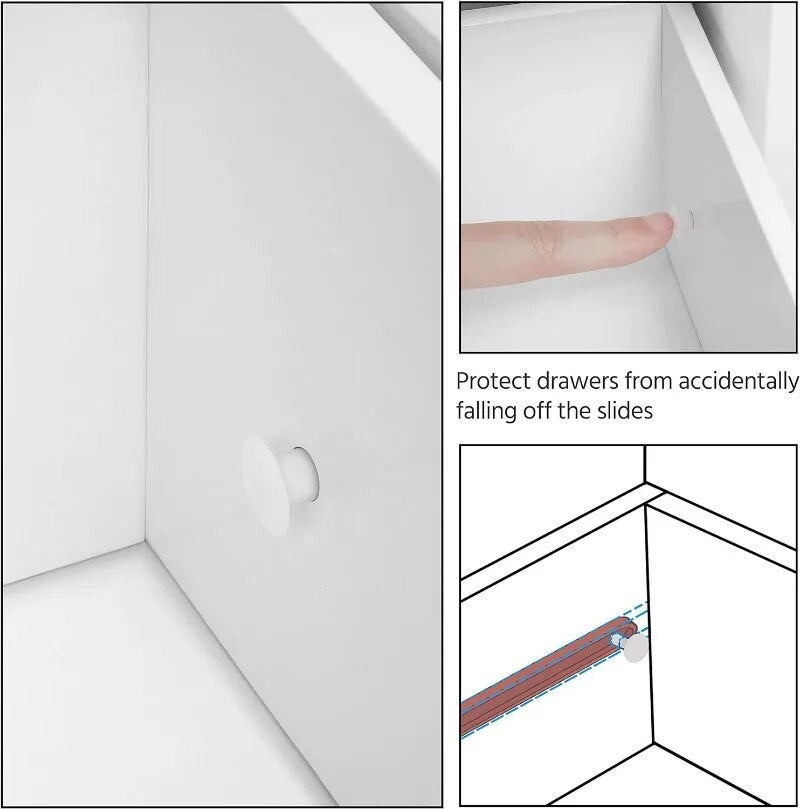 Side Storage Organizer with 4 Drawers and 1 Cupboard, Freestanding Entryway Sto image 11